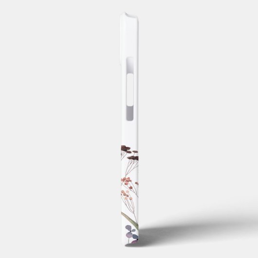 Coques Case-Mate iPhone Aquarelle Pink Poppy Meadow Nom personnalisé (Verso / Gauche)