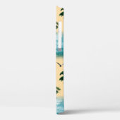 Coques Case-Mate iPhone Aquarelle plage de texture transparente. Palmiers, (Verso / Gauche)