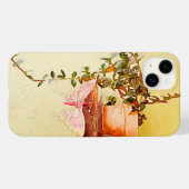 Coques Case-Mate iPhone Aquarelle Plante pointillé et papillon (Verso (horizontal))