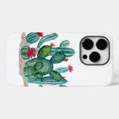 Coques Case-Mate iPhone Aquarelle Plantes de fleurs de cactus (Verso (horizontal))