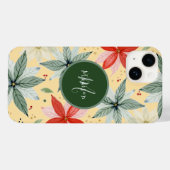 Coques Case-Mate iPhone Aquarelle Poinsettia (Verso (horizontal))