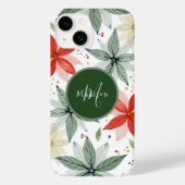 Coques Case-Mate iPhone Aquarelle Poinsettia (Verso)
