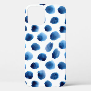 Case-Mate iPhone Case Aquarelle Points Bleus : Peint à la main sans cout