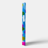 Coques Case-Mate iPhone Aquarelle pois bleue abstraite (Verso / Droite)