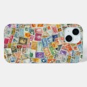 Coques Case-Mate iPhone Aquarelle Postage Timbres (Verso (horizontal))