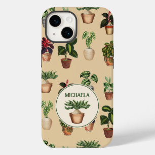 Coque Pour iPhone 14 Aquarelle Poted Plante Terracotta Nom des pots