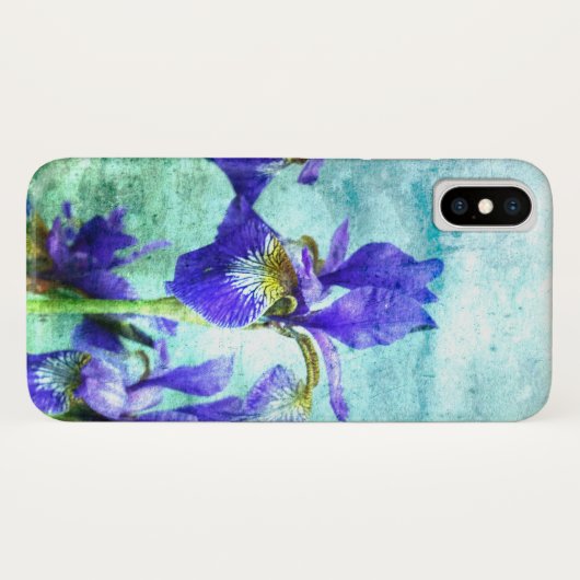 Coques Case-Mate iPhone Aquarelle pourpre d'iris (Dos (Horizontal))