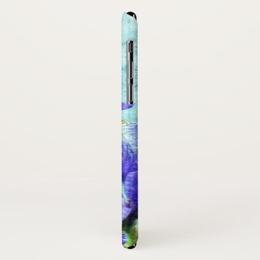 Coques Case-Mate iPhone Aquarelle pourpre d'iris (Dos/Gauche)