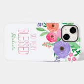 Coques Case-Mate iPhone Aquarelle printanière Florale Bénéficiée (Verso (horizontal))