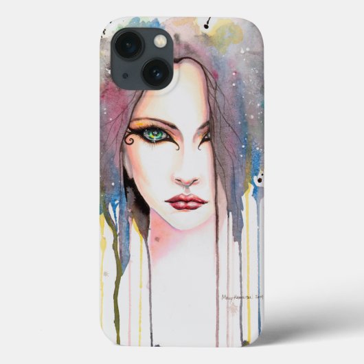 Coques Case-Mate iPhone Aquarelle psychique Portrait d'art moderne (Verso)