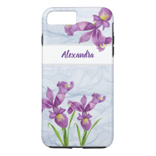 Case-Mate iPhone Case Aquarelle Purple Iris Botanique Floral Organza