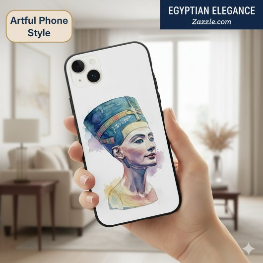 Coques Case-Mate iPhone Aquarelle Queen Nefertiti - Art égyptien
