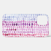 Coques Case-Mate iPhone Aquarelle rayée : Polka gris rose (Verso (horizontal))