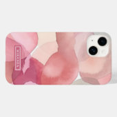 Coques Case-Mate iPhone Aquarelle rose Abstraite 60 Nom de l'art Modèle (Verso (horizontal))