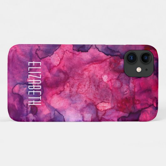 Coques Case-Mate iPhone Aquarelle rose chaud (Dos (Horizontal))