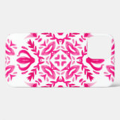 Coques Case-Mate iPhone Aquarelle rose : conception géométrique des carrea (Verso (horizontal))
