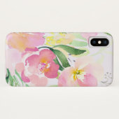 Coques Case-Mate iPhone Aquarelle Rose Dainty Fleurs Personnalisées (Dos (Horizontal))