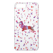 Coques Case-Mate iPhone Aquarelle rose de teckel (Dos)