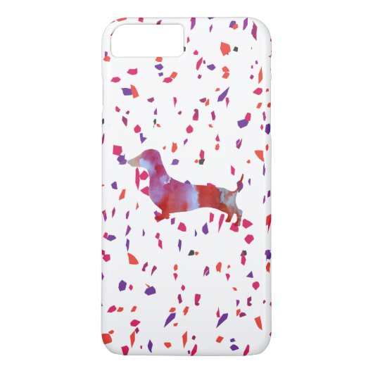 Coques Case-Mate iPhone Aquarelle rose de teckel (Dos)