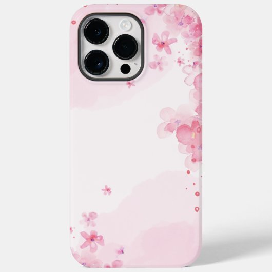 Coques Case-Mate iPhone Aquarelle rose esthétique (Verso)