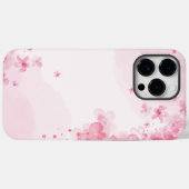 Coques Case-Mate iPhone Aquarelle rose esthétique (Verso (horizontal))