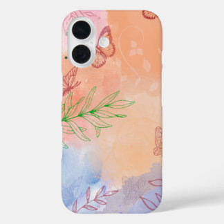 Coques iPhone 16 Aquarelle rose esthétique - Art doux et élégant