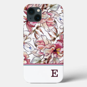 Case-Mate iPhone Case Aquarelle rose et bleu de la Bourgogne