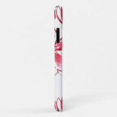 Coques Case-Mate iPhone Aquarelle Rose Et Fleurs Rouge (Dos/Droite)