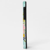 Coques Case-Mate iPhone Aquarelle Rose Floral Spray avec initial (Dos/Gauche)