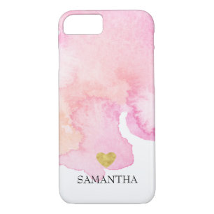 Etui iPhone Case-Mate Aquarelle rose Gold Heart personnalisé