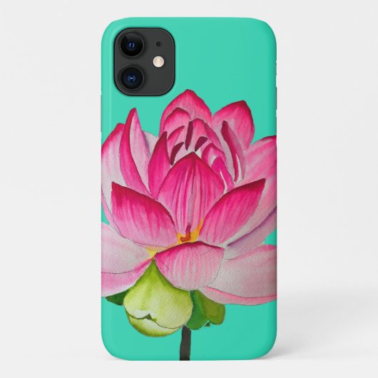 Coques Case-Mate iPhone Aquarelle rose lofleur art (Dos)