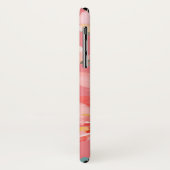 Coques Case-Mate iPhone Aquarelle rose monogramme (Dos/Gauche)