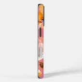 Coques Case-Mate iPhone Aquarelle rose monogramme (Verso / Droite)