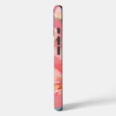 Coques Case-Mate iPhone Aquarelle rose monogramme (Verso / Gauche)