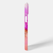 Coques Case-Mate iPhone Aquarelle rose pâle Romance Nom personnalisé (Verso / Droite)