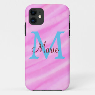 Case-Mate iPhone Case Aquarelle rose pastel ajouter le titre lettre mono
