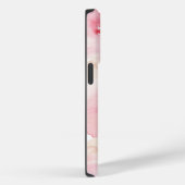 Coques Case-Mate iPhone Aquarelle rose Peach monogramme floral (Verso / Droite)
