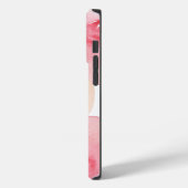 Coques Case-Mate iPhone Aquarelle rose Peach monogramme floral (Verso / Gauche)