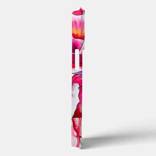 Coques Case-Mate iPhone Aquarelle rose Peony (Verso / Droite)