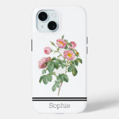 Coques Case-Mate iPhone Aquarelle rose personnalisée (Verso)
