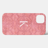 Coques Case-Mate iPhone Aquarelle rose Roue Batik Avec Initiale (Verso (horizontal))
