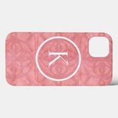 Coques Case-Mate iPhone Aquarelle rose Roue Batik Avec Initiale (Verso (horizontal))