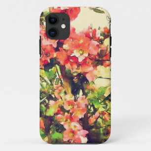 Coque Case-Mate Pour iPhone Aquarelle rose rouge Motif floral 1