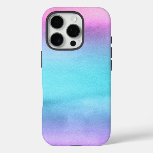 Coques Case-Mate iPhone Aquarelle rose Turquoise violet (Verso)