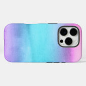 Coques Case-Mate iPhone Aquarelle rose Turquoise violet (Verso (horizontal))