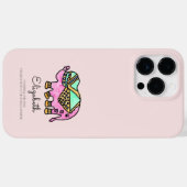 Coques Case-Mate iPhone Aquarelle rose vif éléphant Chic mignon (Verso (horizontal))