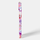 Coques Case-Mate iPhone Aquarelle rose violet Floral Nom personnalisé (Verso / Gauche)