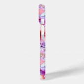 Coques Case-Mate iPhone Aquarelle rose violet Floral Nom personnalisé (Verso / Gauche)
