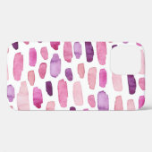 Coques Case-Mate iPhone Aquarelle : Rose, Violet Motif. (Verso (horizontal))