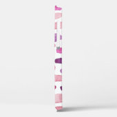 Coques Case-Mate iPhone Aquarelle : Rose, Violet Motif. (Verso / Gauche)